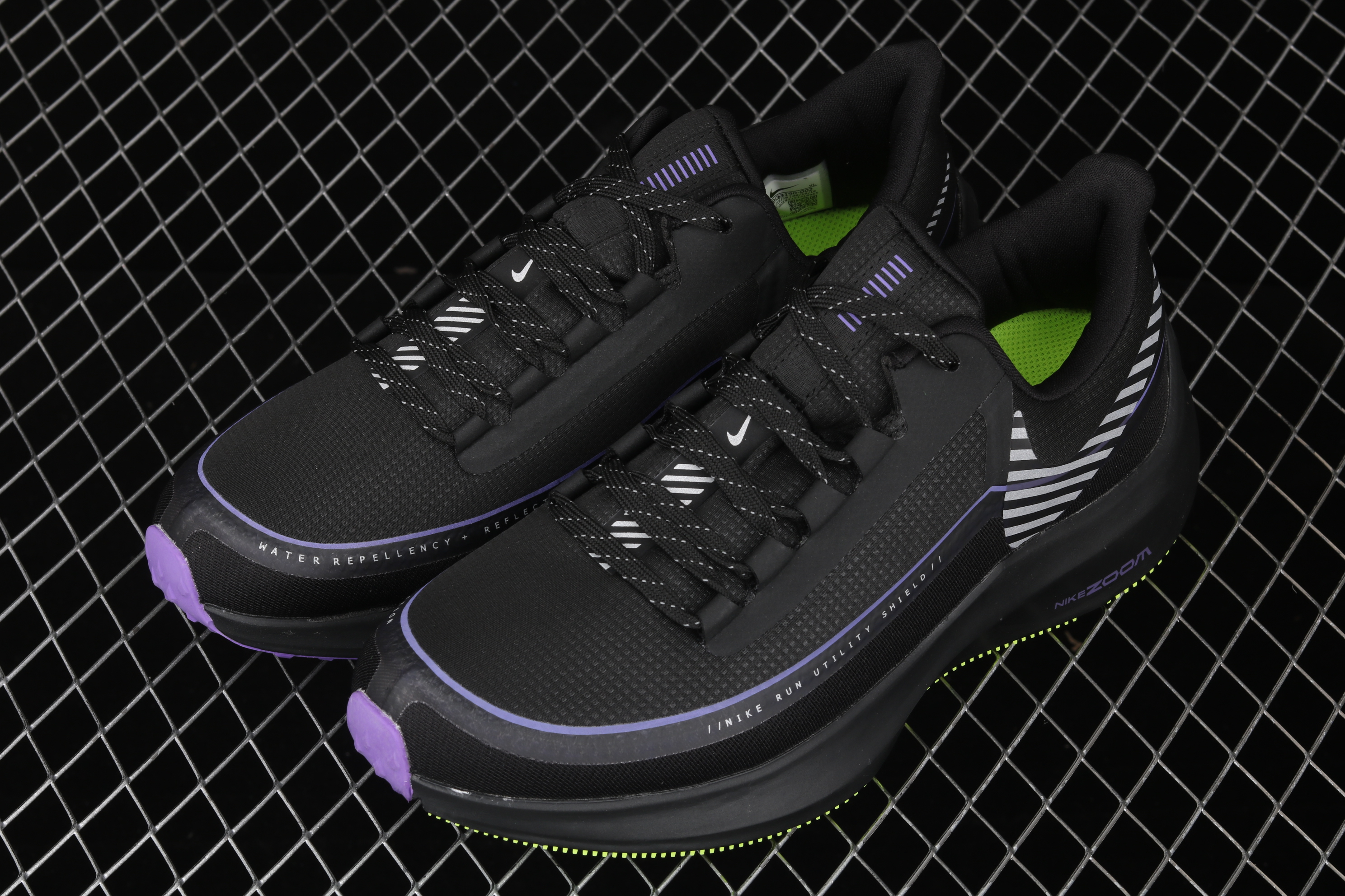 Nike Air Zoom Winflo 6 Shield Black Purple Shoes